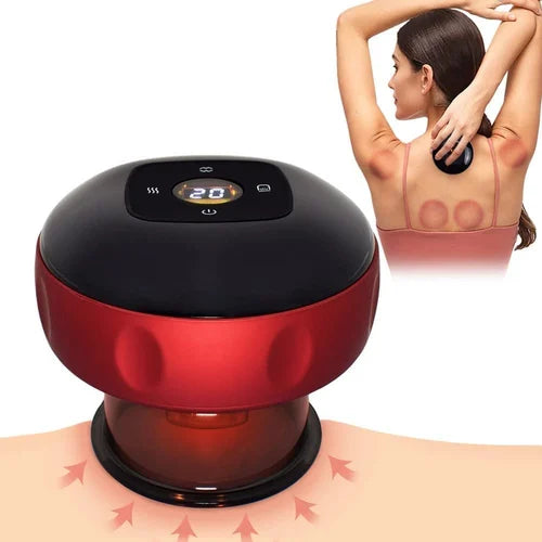 Portable Electric Cupping Massager with Red Light